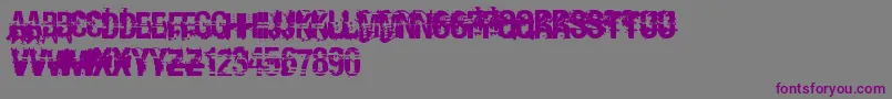フォントAndy ffy – 紫色のフォント、灰色の背景