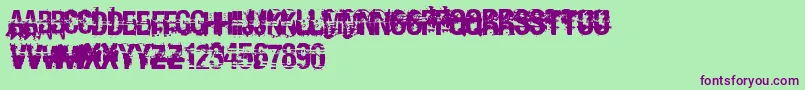 Andy ffy Font – Purple Fonts on Green Background