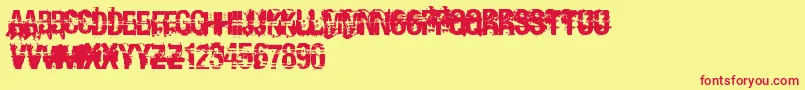 Andy ffy Font – Red Fonts on Yellow Background