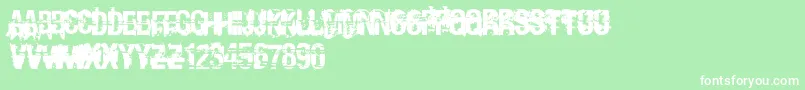 Andy ffy Font – White Fonts on Green Background