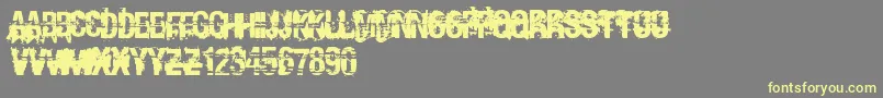 Andy ffy Font – Yellow Fonts on Gray Background