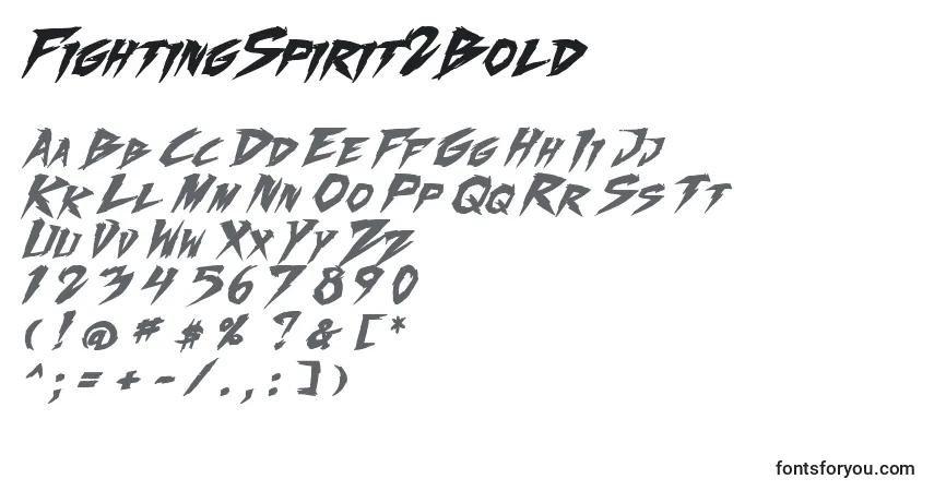 Schriftart FightingSpirit2Bold – Alphabet, Zahlen, spezielle Symbole