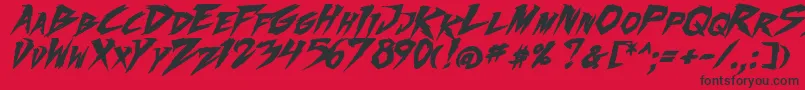 FightingSpirit2Bold Font – Black Fonts on Red Background