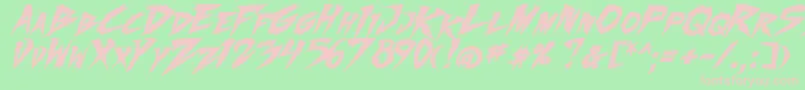 FightingSpirit2Bold Font – Pink Fonts on Green Background