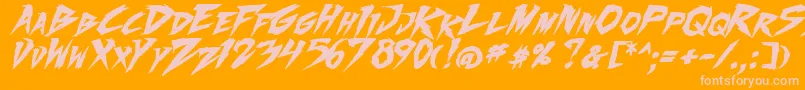 FightingSpirit2Bold Font – Pink Fonts on Orange Background