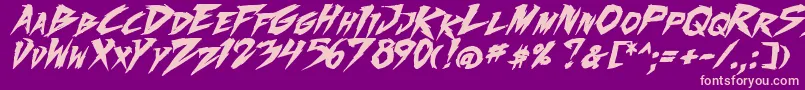 FightingSpirit2Bold Font – Pink Fonts on Purple Background