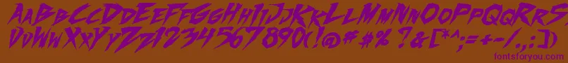 FightingSpirit2Bold Font – Purple Fonts on Brown Background