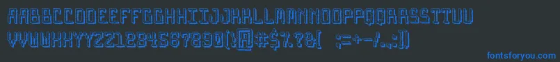 ArcadeNightmare Font – Blue Fonts on Black Background