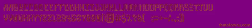 ArcadeNightmare-Schriftart – Braune Schriften auf violettem Hintergrund