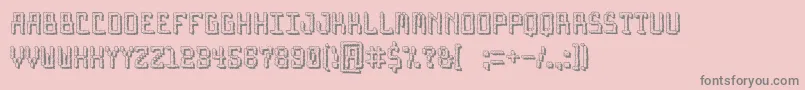 ArcadeNightmare Font – Gray Fonts on Pink Background