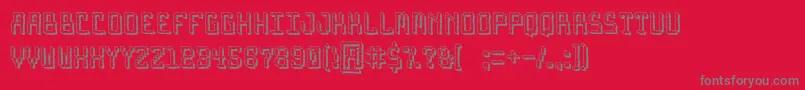 ArcadeNightmare Font – Gray Fonts on Red Background