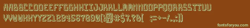 Шрифт ArcadeNightmare – зелёные шрифты на коричневом фоне