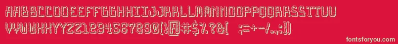 ArcadeNightmare Font – Green Fonts on Red Background