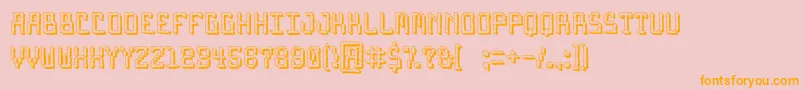 ArcadeNightmare Font – Orange Fonts on Pink Background