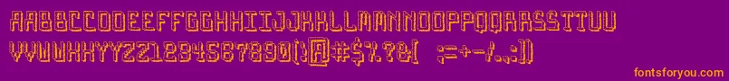 ArcadeNightmare Font – Orange Fonts on Purple Background