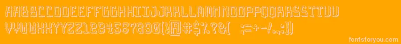 ArcadeNightmare Font – Pink Fonts on Orange Background