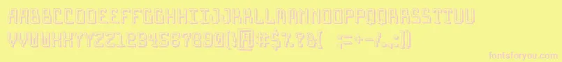 ArcadeNightmare Font – Pink Fonts on Yellow Background