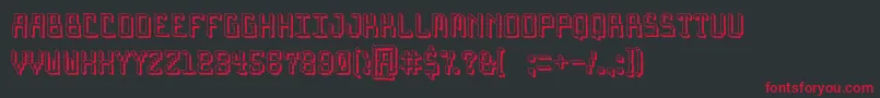 フォントArcadeNightmare – 黒い背景に赤い文字