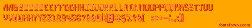 ArcadeNightmare Font – Red Fonts on Orange Background