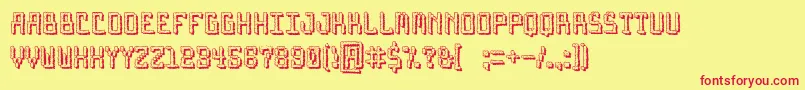 ArcadeNightmare Font – Red Fonts on Yellow Background