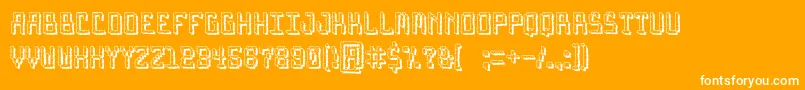 ArcadeNightmare Font – White Fonts on Orange Background