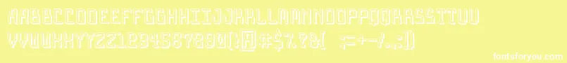 ArcadeNightmare Font – White Fonts on Yellow Background