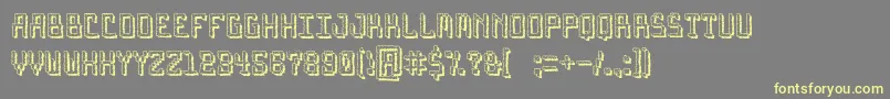 ArcadeNightmare Font – Yellow Fonts on Gray Background