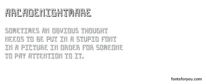 Review of the ArcadeNightmare Font
