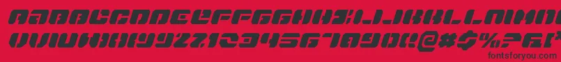 DanStargateItalic Font – Black Fonts on Red Background