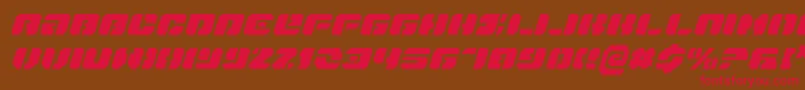 Fonte DanStargateItalic – fontes vermelhas em um fundo marrom