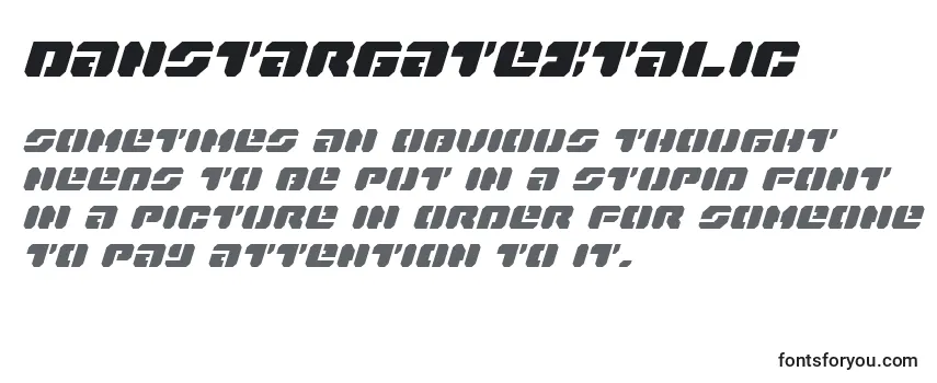 Обзор шрифта DanStargateItalic