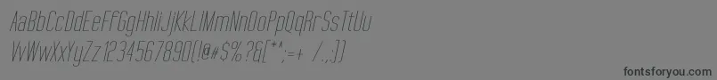 TallFilmsExpandedOblique Font – Black Fonts on Gray Background