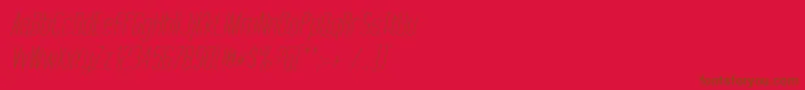 TallFilmsExpandedOblique Font – Brown Fonts on Red Background