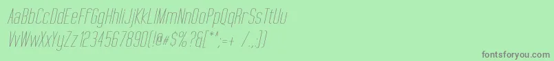 TallFilmsExpandedOblique Font – Gray Fonts on Green Background