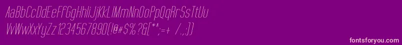 TallFilmsExpandedOblique Font – Pink Fonts on Purple Background