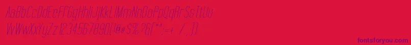 TallFilmsExpandedOblique Font – Purple Fonts on Red Background