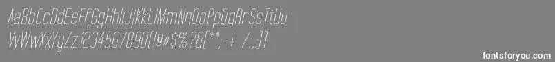 TallFilmsExpandedOblique Font – White Fonts on Gray Background