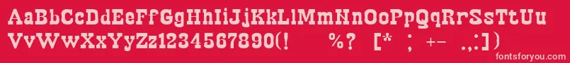 EgipetBold Font – Pink Fonts on Red Background