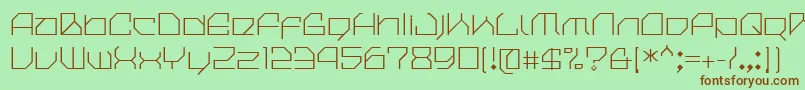 CilicaRegular Font – Brown Fonts on Green Background