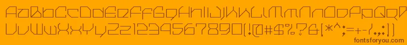 CilicaRegular Font – Brown Fonts on Orange Background