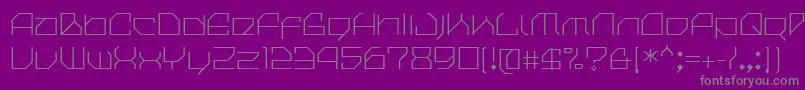 フォントCilicaRegular – 紫の背景に灰色の文字