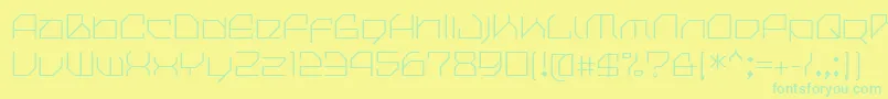 CilicaRegular Font – Green Fonts on Yellow Background