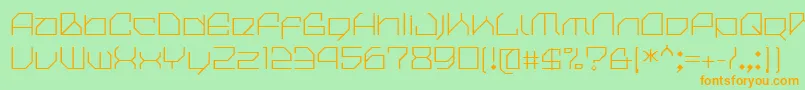 CilicaRegular Font – Orange Fonts on Green Background