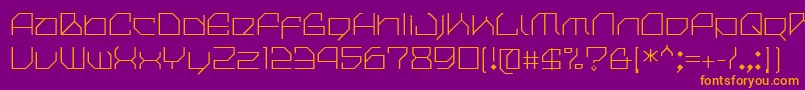 CilicaRegular Font – Orange Fonts on Purple Background