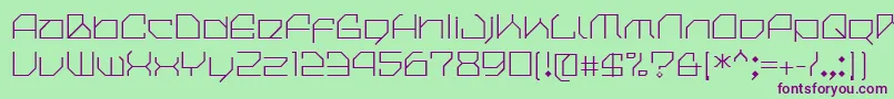 CilicaRegular Font – Purple Fonts on Green Background