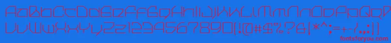 CilicaRegular Font – Red Fonts on Blue Background