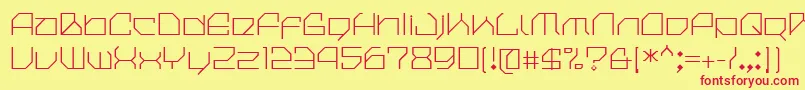 CilicaRegular Font – Red Fonts on Yellow Background