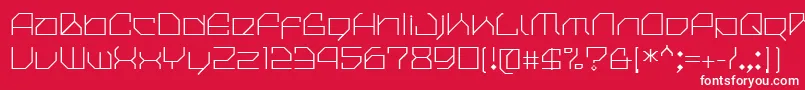 フォントCilicaRegular – 赤い背景に白い文字