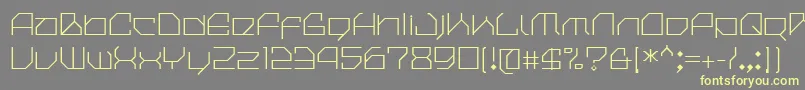 CilicaRegular Font – Yellow Fonts on Gray Background