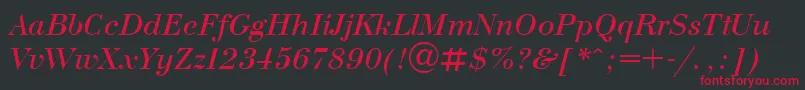 フォントBdn2 – 黒い背景に赤い文字